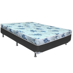 Colchão Casal Dream Soft 12 cm D20 + Base Simples Corino Preto – ORTOBOM + BIOSTAR