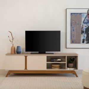 Rack ate 70″ Istambul Nature/Off White – LINEA BRASIL