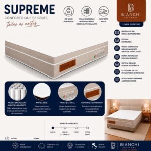 Colchão Casal Supreme 25 cm D26 Molas Ensacadas – BIANCHI