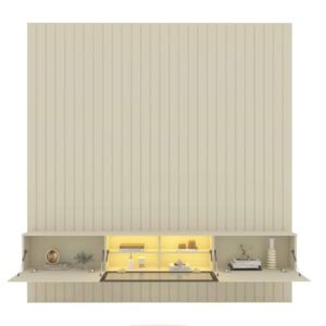 Home Suspenso até 85″ Majestade 230 Off White com Nicho Luminare Off White – GELIUS