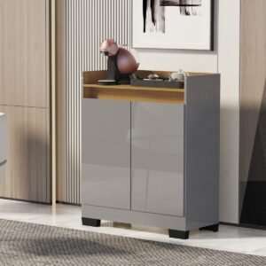 Buffet 2 Portas Real Cinza/Mel – MÓVEIS PRIMUS