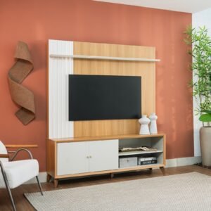Home até 65″ Valença Jequitibá/Off White Fosco – LINEA BRASIL