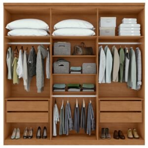 Guarda-Roupa 6 Portas Alonzo 2,30 m Amêndoa Clean/Off White – LOPAS