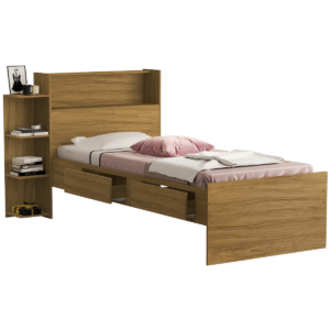 Cama Solteiro Baú Isa Nature – MADEC MÓVEIS