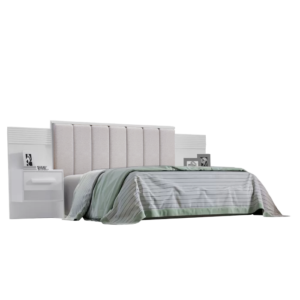 Cabeceira Casal Íris Branco/Ripado – D’DORO MÓVEIS