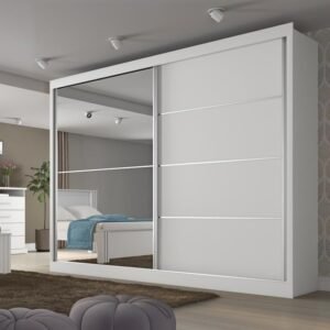 Guarda-Roupa 2 Portas Verona 2,02 m Branco Acetinado – MÓVEIS EUROPA