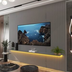 Painel ate 85″ Nobre Ripado 230 Cinza – GELIUS
