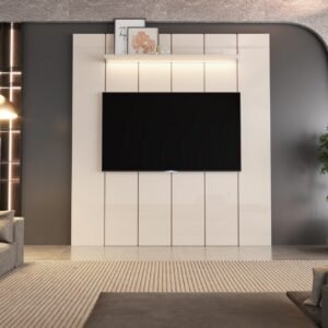 Painel até 75″ Lumi 1,88 m Off White – EDN MÓVEIS