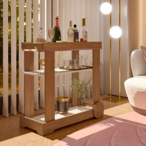 Carrinho Bar Rosé Cinamomo/Off White – ARTELY