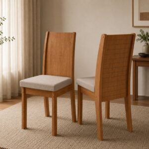 Kit 2 Cadeiras Athenas Amêndoa Clean/Linho Rinzai Bege – LOPAS