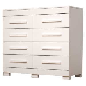 Cômoda 8 Gavetas Nalu Branco – ACP MÓVEIS