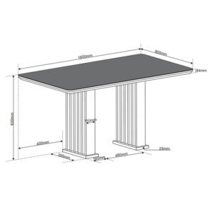 Mesa Mona/Munique 160 Mel/Blonde Off White – VIERO MOVEIS