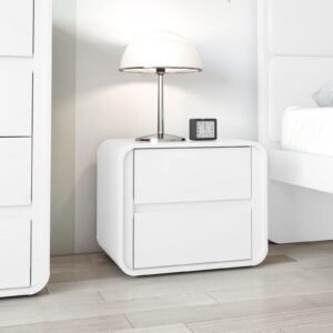 Mesa de Cabeceira Loop Branco – LOPAS
