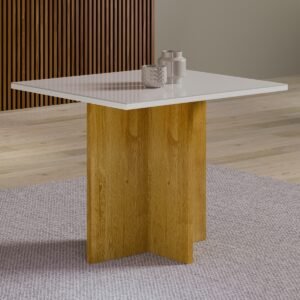 Mesa Salinas 90 (Tampo Dakota c/vidro) Cinamomo/Off White – CEL MOVEIS