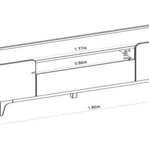Rack ate 75″ Orlando Tauari/Off White Brilho – LINEA BRASIL