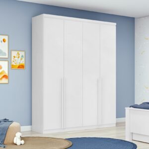 Guarda-Roupa 4 Portas Alonzo 1,54 m Branco – LOPAS