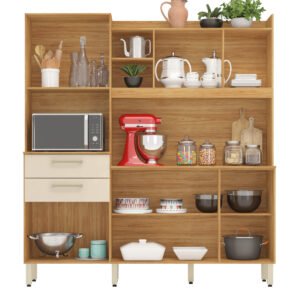Kit Cozinha Select 1,78 m Cinamon Touch/Off White – DEMÓBILE
