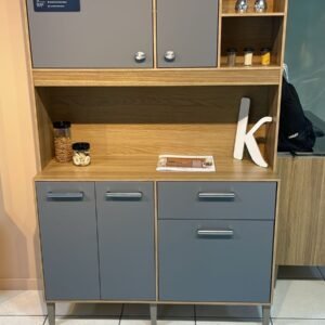 Kit Cozinha Liv 1,20 m Freijó/Gris – KIT’S PARANÁ
