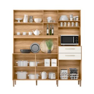 Kit Cozinha Salsa 1,80 m Freijó/Off White Cristal – NICIOLI