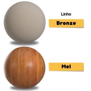 Mesa Tókio/Teka 120 Mel/Blonde/Off White com 4 Cadeiras Sol Linho Bronze – VIERO MÓVEIS