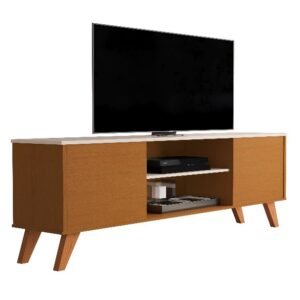 Bancada até 60″ Helena Cedro/Off White – SAL MOVELARIA