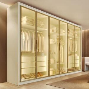 Guarda-Roupa 6 Portas Florence 2,40 m Off White – MÓVEIS EUROPA