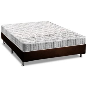 Colchão Casal Orthosono 18 cm D33 + Base Simples Corino Marrom – ANJOS + BIOSTAR
