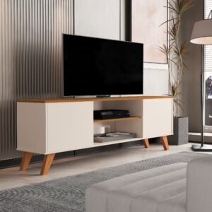 Bancada até 60″ Helena Off White/Cedro – SAL MOVELARIA