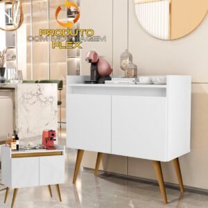 Buffet 2 Portas Gold Branco/Mel/Branco – MOVEIS PRIMUS
