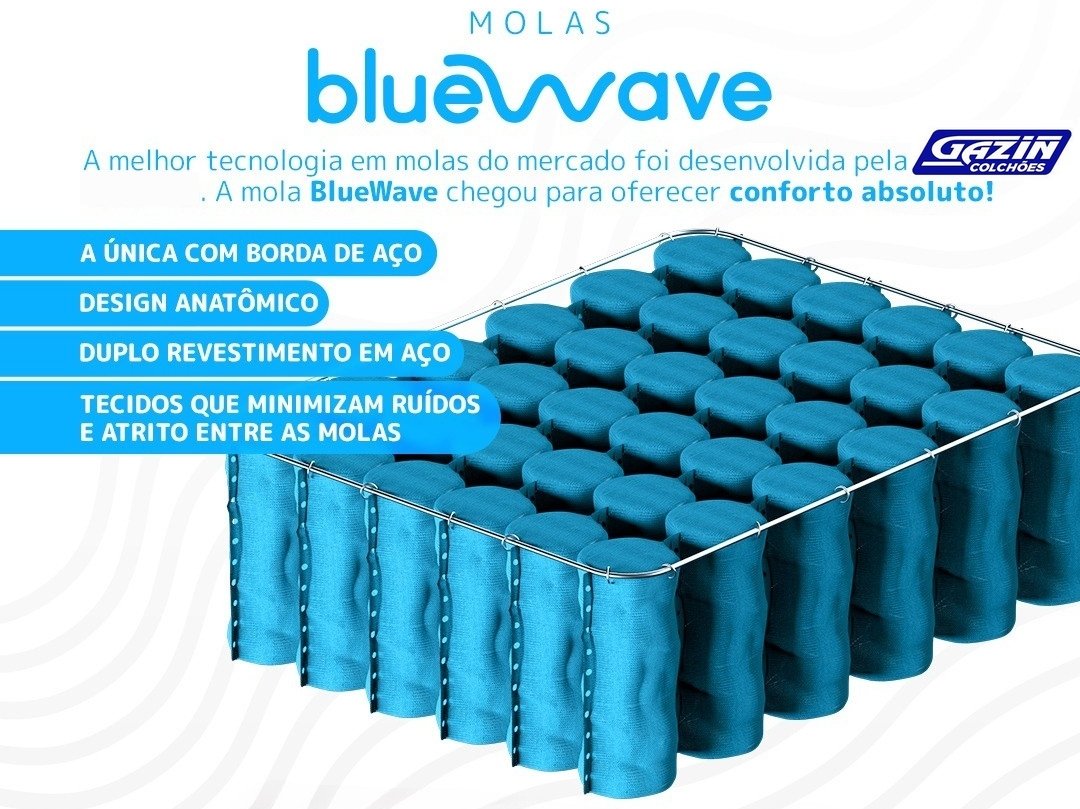 Colchão Casal Texas 29 cm D28 Molas Ensacadas + Base Simples Corino Marrom – GAZIN + BIOSTAR - Imagem 4