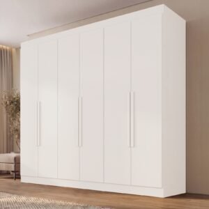 Guarda-Roupa 6 Portas Roma 1,77 m Branco – SALLÊTO