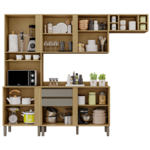 Cozinha 4 Peças Pérola Jequitibá/Granizo – SALLÊTO