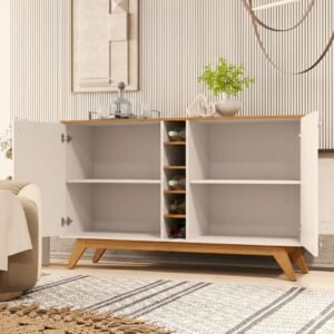 Buffet 4 Portas Jocasta Off White/Cedro – SAL MOVELARIA