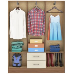 Guarda-Roupa 6 Portas Jamaica 6002 + Cômoda 10 Gavetas Caribe Cinamomo/Off White – FELLICCI