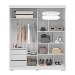 Guarda-Roupa 2 Portas Athena 1,80 m Branco – ACP MÓVEIS
