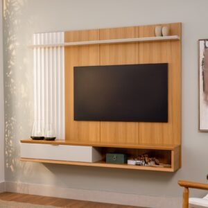 Painel Home até 75″ Sintra Jequitibá/Off White Fosco – LINEA BRASIL