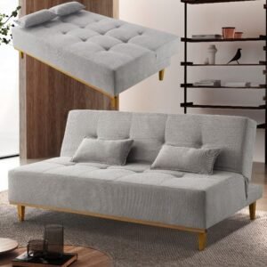 Sofá Cama Dallas Ref.48 1,81 m Linho Cinza 2502-B – LUXURY