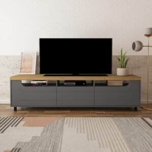 Rack até 75″ Mercury Carvalho/Grafite – ARTELY
