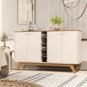 Buffet 4 Portas Jocasta Off White/Cedro – SAL MOVELARIA