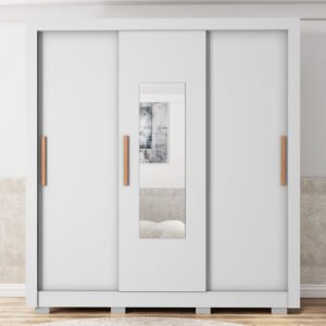 Guarda-Roupa 3 Portas Chile 1,914 m Branco – CAEMMUN MOVELARIA