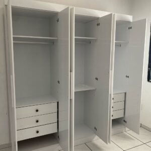 Guarda-Roupa 6 Portas Colibri 2,06 m Branco – D’DORO MÓVEIS