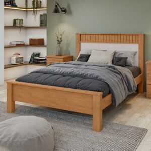 Cama Casal Athenas Amêndoa Clean/Off White/Amêndoa – LOPAS