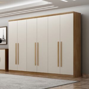 Guarda-Roupa 6 Portas Royal 2,388 m Cumaru/Fendi – NOVO HORIZONTE