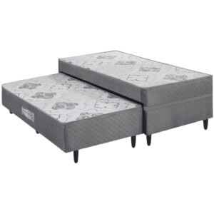Cama Box Solteiro com Auxiliar Prestige D28 Molas Ensacadas – ECOTEC