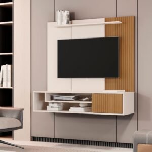 Home Suspenso até 43″ Babilônia Off White/Ripado – SAL MOVELARIA