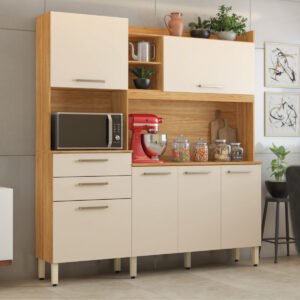 Kit Cozinha Select 1,78 m Cinamon Touch/Off White – DEMÓBILE