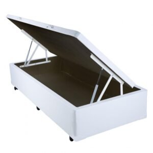 Base Box Solteiro Bau Corino Branco – BIOSTAR