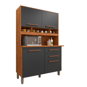 Kit Cozinha Sofia 1,15 m Cinamono/Grafite – IMOP