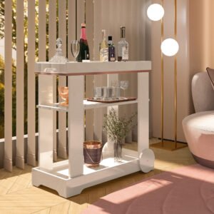 Carrinho Bar Rosé Off White – ARTELY