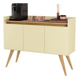Buffet 3 Portas Gold Perola/Mel – MOVEIS PRIMUS